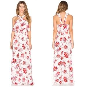 TULAROSA Santorini Floral Maxi Dress White Pink S